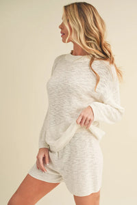 Aemi + Co Round Neck Drop Shoulder Knit Top - Brittney MADE