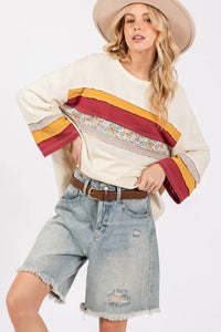 SAGE + FIG French Terry Color Block T-Shirt - Brittney MADE