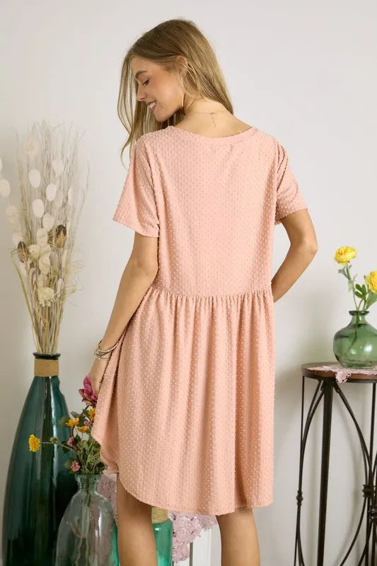 ADORA Swiss Dot Babydoll Dress - Brittney MADE