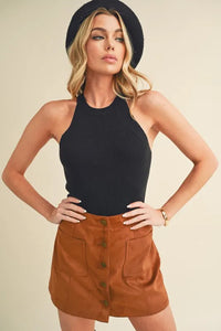 Aemi + Co Grecian Neck Ribbed Tank - Brittney MADE