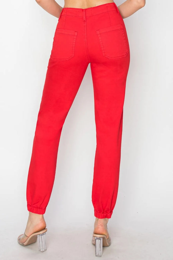 RISEN Full Size High Waisted Jogger Jeans - Brittney MADE