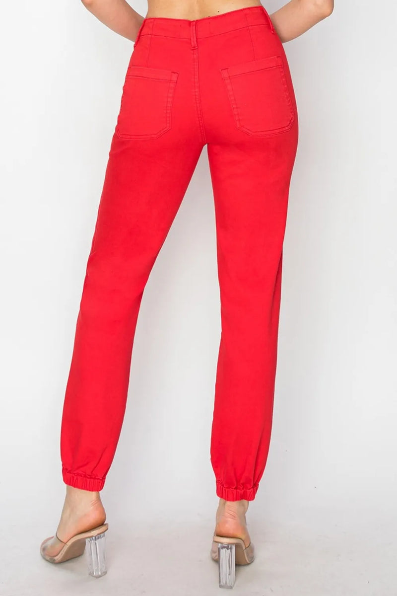 RISEN Full Size High Waisted Jogger Jeans - Brittney MADE