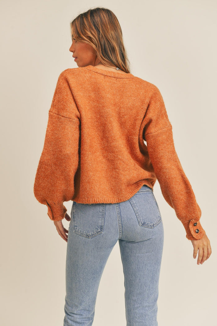 MABLE Long Sleeve Button Down Sweater Cardigan - Brittney MADE