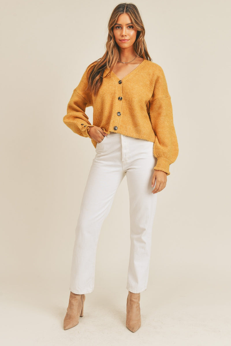 MABLE Long Sleeve Button Down Sweater Cardigan - Brittney MADE