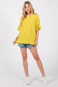 Cesfemme Textured Drop Shoulder T-Shirt - Brittney MADE