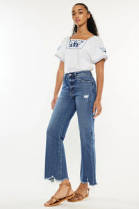 Kancan Full Size High Rise Slim Wide Leg Jeans - Brittney MADE