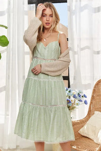 ADORA Gingham Detail Washed Dress - Brittney MADE