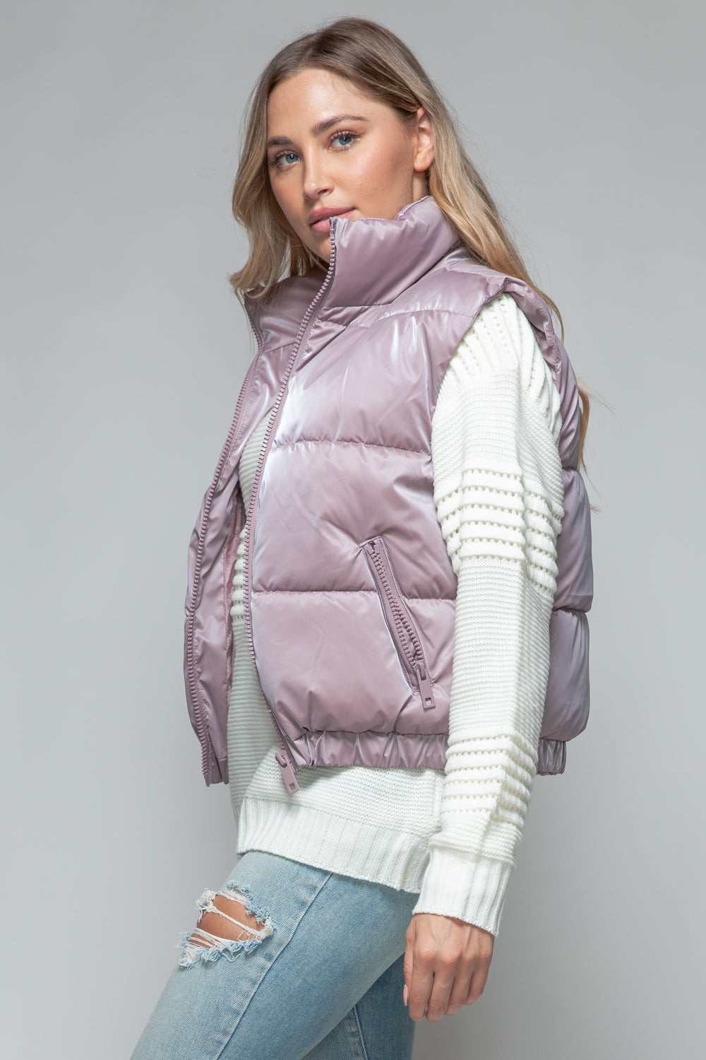 Snobbish Fine Fur Lining Quilted Vest - Brittney MADE