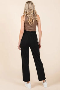 Mittoshop Paperbag Waist Tapered Straight Pants - Brittney MADE