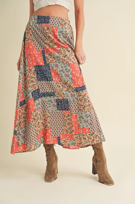 Aemi + Co Printed Maxi Skirt - Brittney MADE