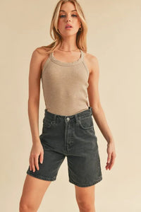 Aemi + Co Scoop Neck Ribbed Tank - Brittney MADE