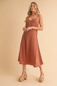 Aemi+Co Side Button Midi Cami Dress - Brittney MADE