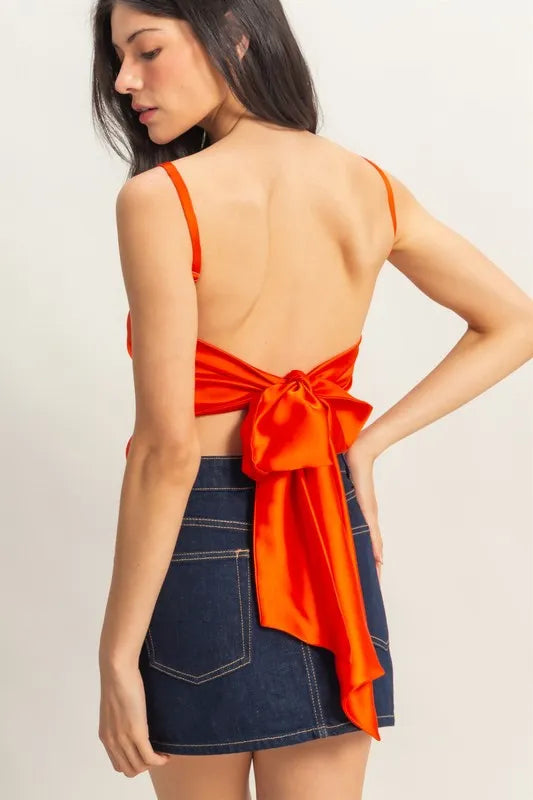 HYFVE Satin Back Tie Detail Cami - Brittney MADE