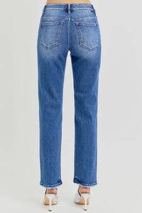 RISEN Mid Rise Ankle Tapered Jeans - Brittney MADE