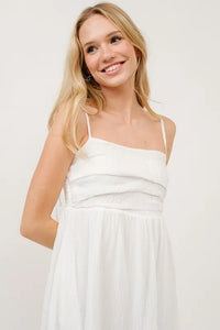 And The Why Ruched Front Smocked Back Babydoll Mini Dress - Brittney MADE