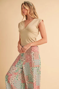 Aemi+Co Printed Wide Leg Pants - Brittney MADE