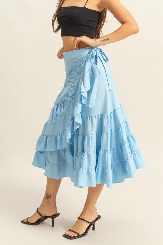 HYFVE Ruffled Tiered High Waist Skirt - Brittney MADE