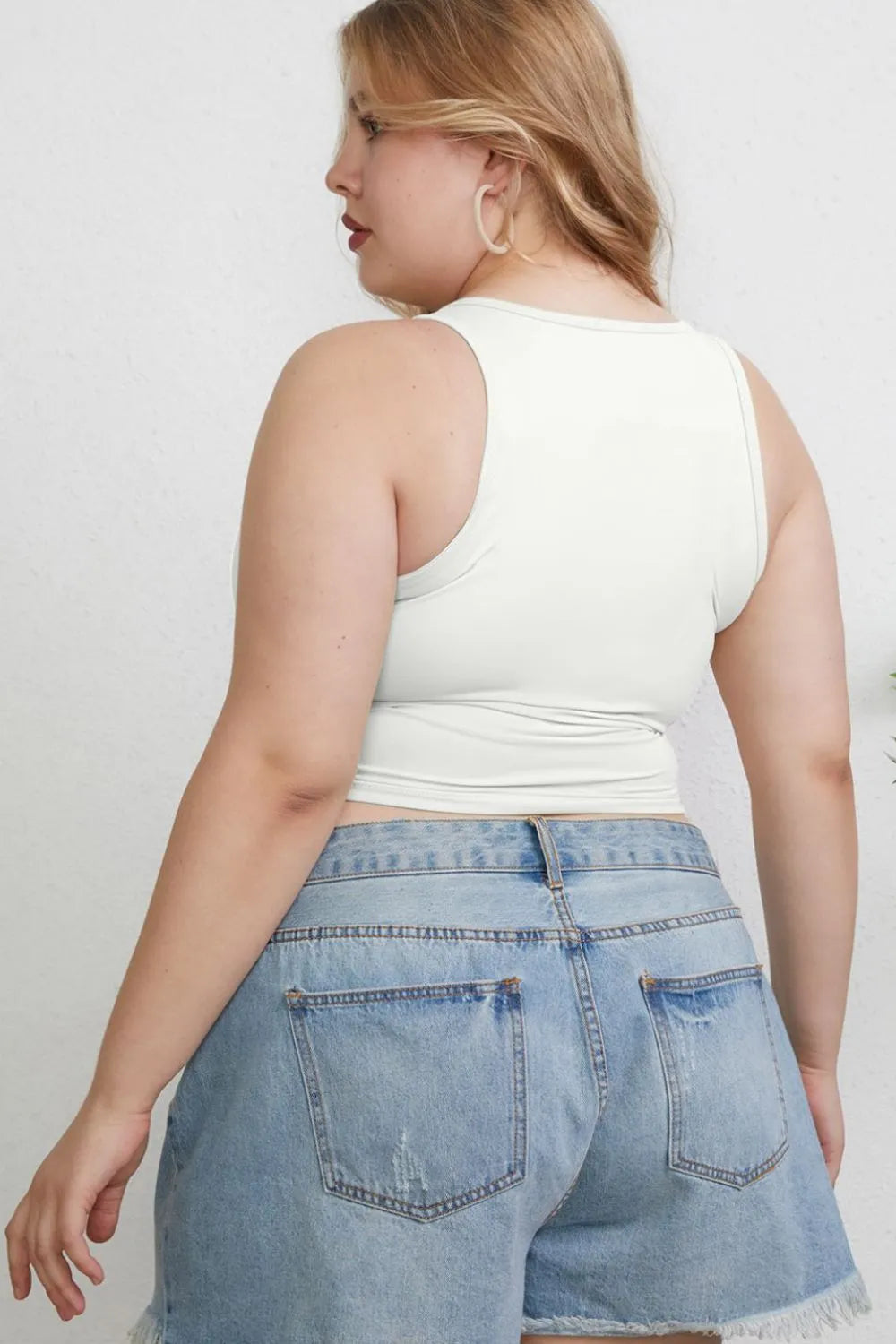 Basic Bae Full Size Round Neck Slim Tank - Brittney MADE