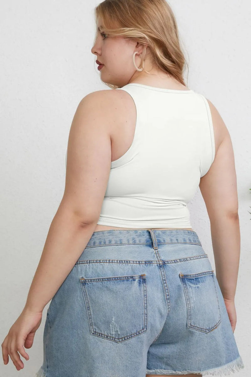 Basic Bae Full Size Round Neck Slim Tank - Brittney MADE