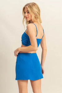 HYFVE Ruched Bra Top and Mini Skirt Set - Brittney MADE