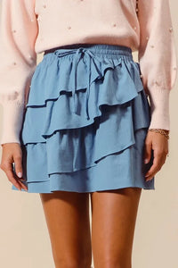 SO ME Asymmetrical Ruffled Game Day Skirt - Brittney MADE