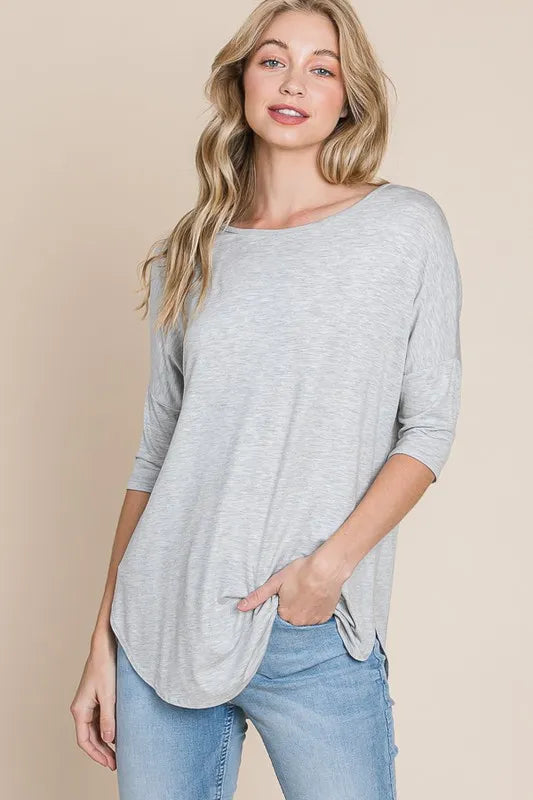 BOMBOM Round Neck Half Sleeve T-Shirt - Brittney MADE