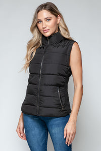 Snobbish Zip Up Turtleneck Vest with Pockets - Brittney MADE