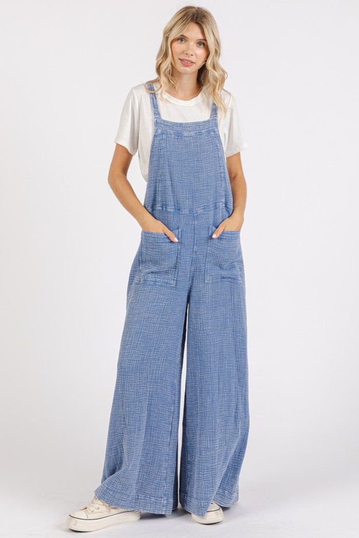 Mittoshop Textured Wide Leg Overalls - Brittney MADE