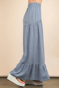 VERY J Palazzo Elastic Waist Comfy Pants - Brittney MADE