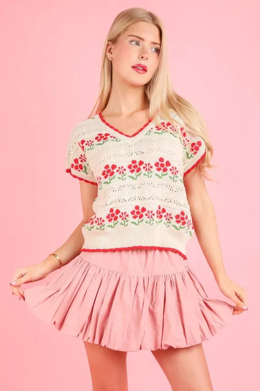 VERY J Bubble Mini Skirt with Inner Shorts - Brittney MADE