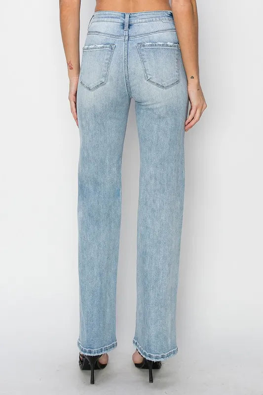 RISEN Full Size High Rise Straight Jeans Plus Size - Brittney MADE