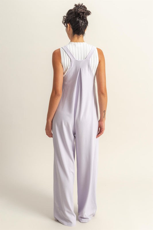 HYFVE Pleated Detail Front Pocket Wide Strap Overalls - Brittney MADE