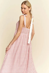 Davi & Dani Smocked Sleeveless Maxi Cami Dress - Brittney MADE