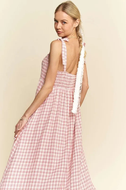 Davi & Dani Smocked Sleeveless Maxi Cami Dress - Brittney MADE