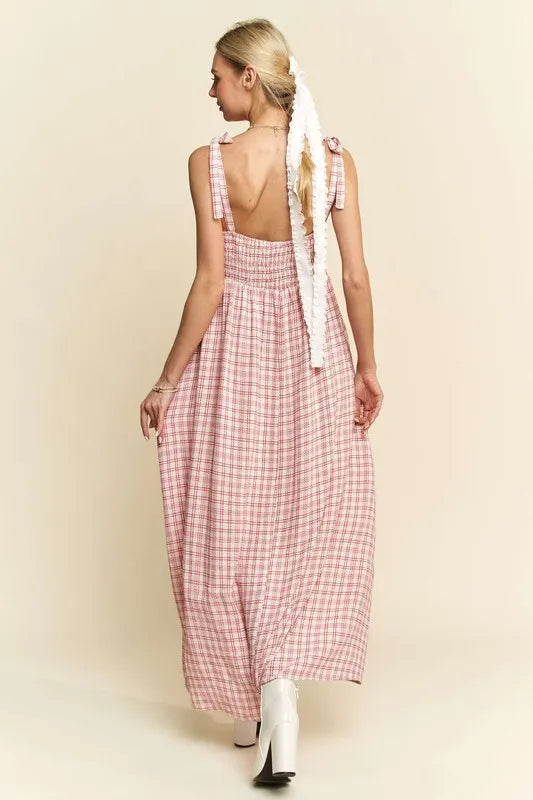Davi & Dani Smocked Sleeveless Maxi Cami Dress - Brittney MADE