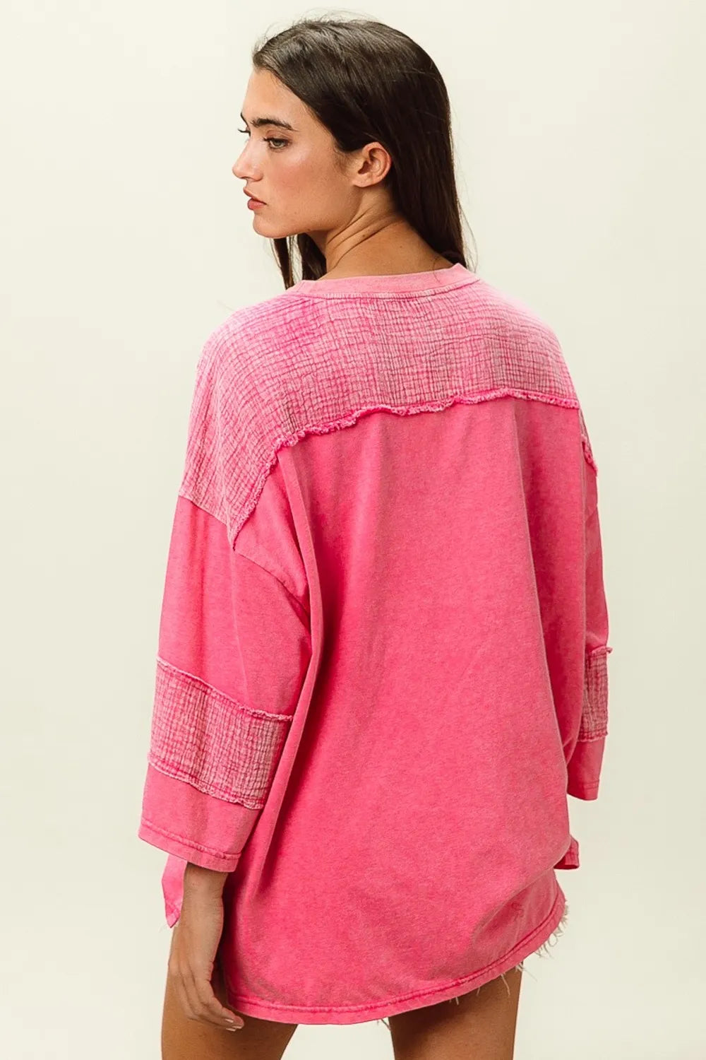 BiBi High-Low Washed T-Shirt - Brittney MADE