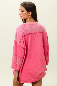 BiBi High-Low Washed T-Shirt - Brittney MADE