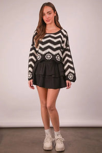 VERY J Riffled Tiered Layers Activewear Skirt with Shorts - Brittney MADE