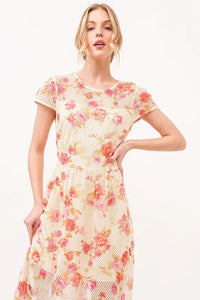 And The Why Fish-Net Floral Printed Midi Dress - Brittney MADE