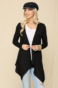 Celeste Full Size Open Front Knit Cardigan - Brittney MADE