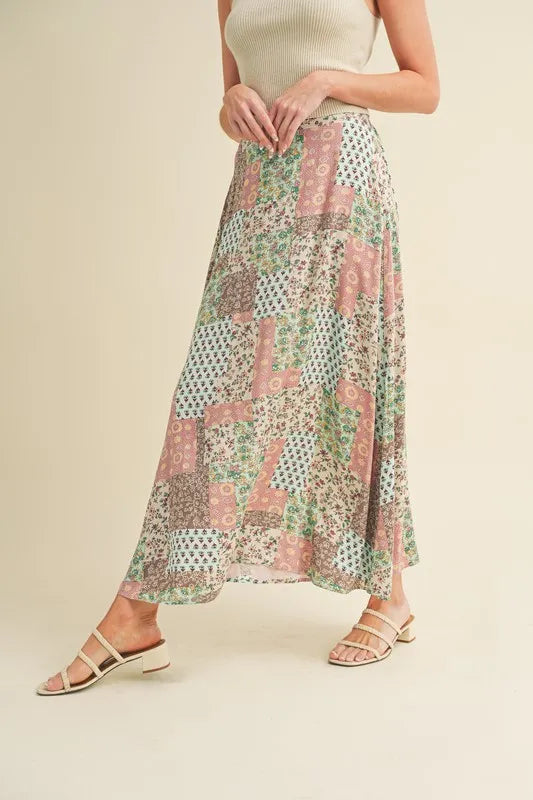 Aemi + Co Printed Maxi Skirt - Brittney MADE
