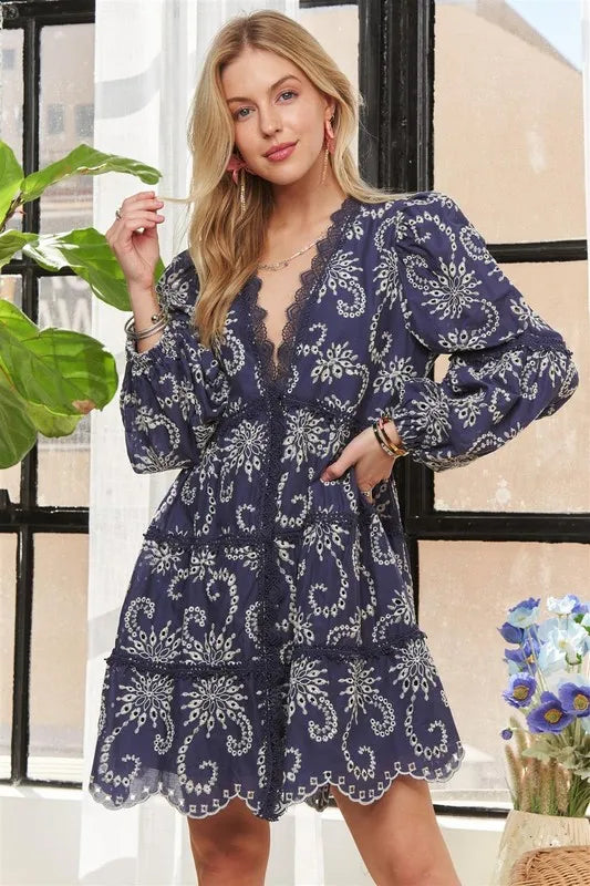 ADORA Puff Sleeve Floral Dress - Brittney MADE