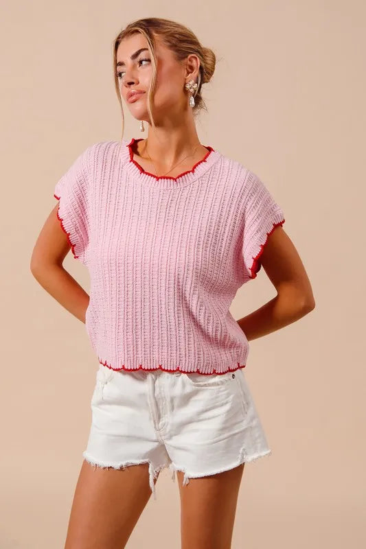 SO ME Textured Light Weight Sweater Dolman Top - Brittney MADE