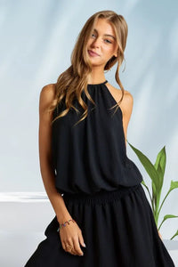 ADORA Halter Neck Smocking Waist Dress - Brittney MADE