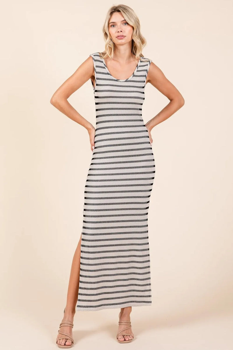 Mittoshop Striped Scoop Neck Sleeveless Maxi Dress - Brittney MADE