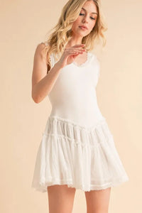 Aemi+Co Frill Sleeveless Drop Waist Mini Dress - Brittney MADE