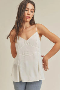 Aemi + Co Tie Back V-Neck Cami - Brittney MADE