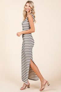 Mittoshop Striped Scoop Neck Sleeveless Maxi Dress - Brittney MADE
