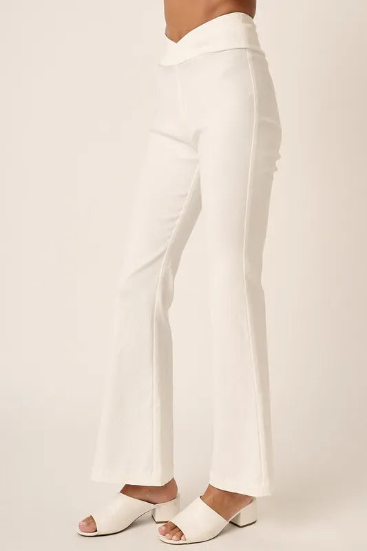 Mittoshop Surplice V Waist Flare Pants - Brittney MADE