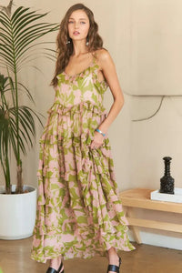 ADORA Ruffled Tiered Scoop Neck Cami Dress - Brittney MADE